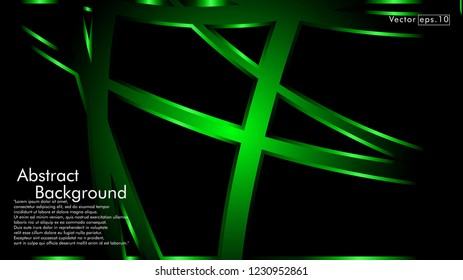 abstract metallic  green black frame layout modern tech design template background
