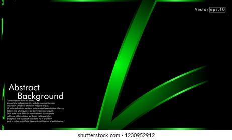 abstract metallic  green black frame layout modern tech design template background