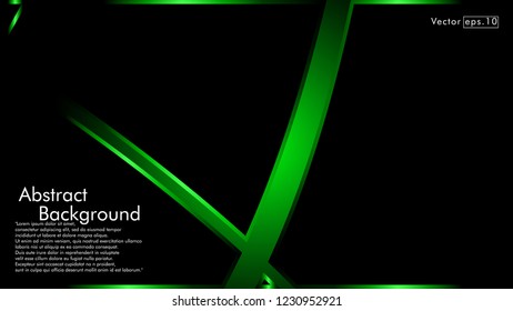 abstract metallic  green black frame layout modern tech design template background