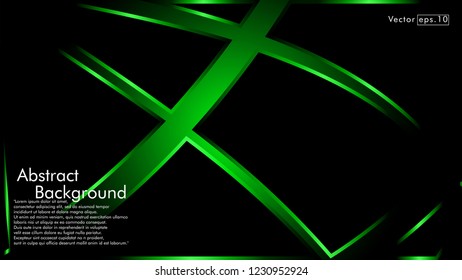 abstract metallic  green black frame layout modern tech design template background