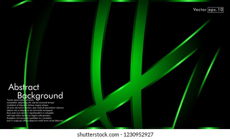 abstract metallic  green black frame layout modern tech design template background