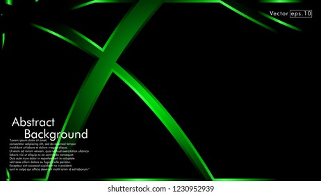 abstract metallic  green black frame layout modern tech design template background