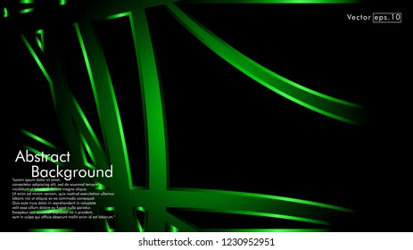 abstract metallic  green black frame layout modern tech design template background
