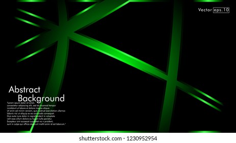 abstract metallic  green black frame layout modern tech design template background