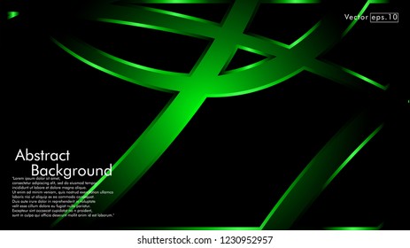 abstract metallic  green black frame layout modern tech design template background