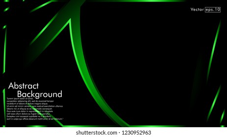 abstract metallic  green black frame layout modern tech design template background