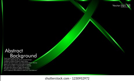 abstract metallic  green black frame layout modern tech design template background
