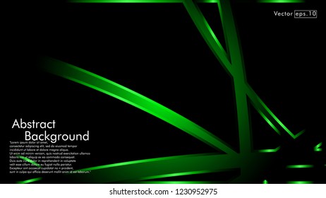 abstract metallic  green black frame layout modern tech design template background