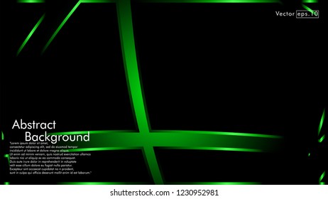 abstract metallic  green black frame layout modern tech design template background