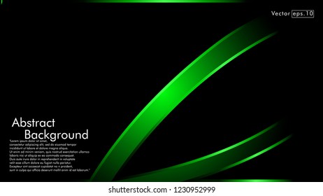 abstract metallic  green black frame layout modern tech design template background