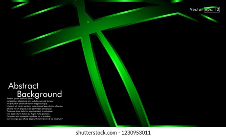 abstract metallic  green black frame layout modern tech design template background