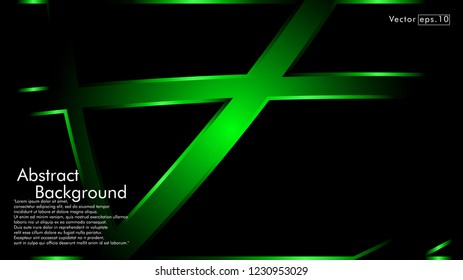 abstract metallic  green black frame layout modern tech design template background