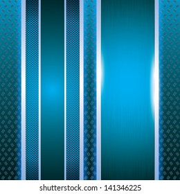 Abstract metallic grid background blue