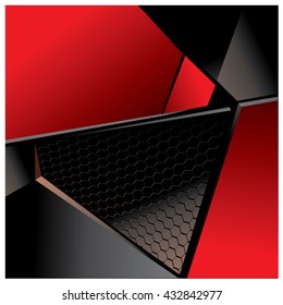 Abstract metallic with hexagon background, vector illustration and design