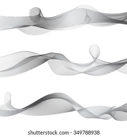 Abstract metallic horizontal smoke for banner background design