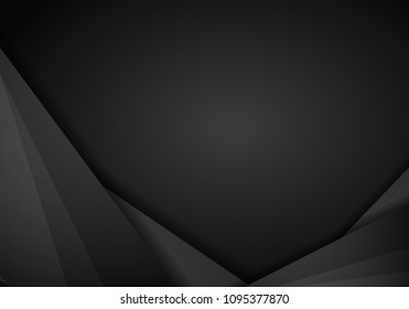 abstract metallic modern black frame design innovation concept layout background. Technology background with metallic banner. Dark abstract background. Vector illustration EPS 10.