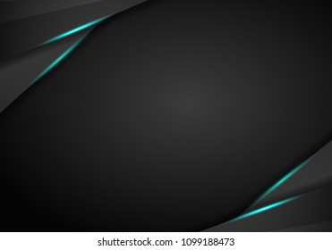 abstract metallic modern Blue black frame design innovation concept layout background. Technology background with metallic banner. Dark abstract background. Vector illustration EPS 10.