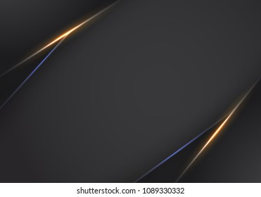 abstract metallic Orange black frame layout modern tech design template background , Orange and Blue light Neon background. modern futuristic background vector graphic template design.