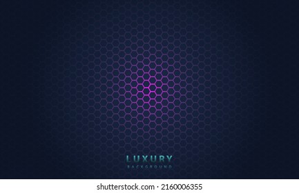 Abstract metallic overlap pink light hexagon design luxury background