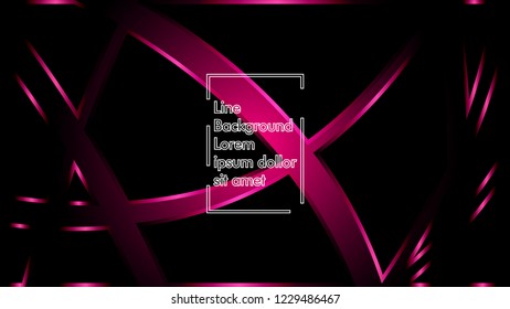 abstract metallic pink black frame layout modern tech design template background