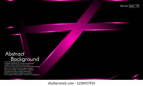 abstract metallic pink black frame layout modern tech design template background