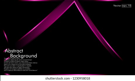 abstract metallic pink black frame layout modern tech design template background