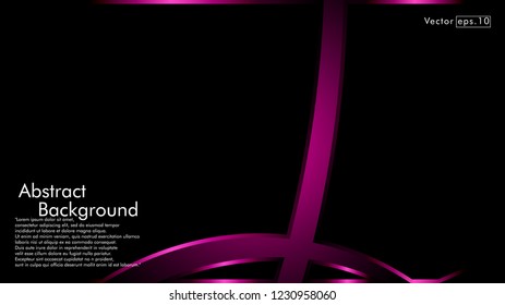 abstract metallic pink black frame layout modern tech design template background