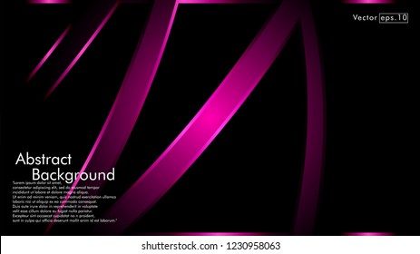 abstract metallic pink black frame layout modern tech design template background