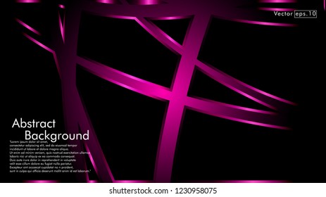 abstract metallic pink black frame layout modern tech design template background
