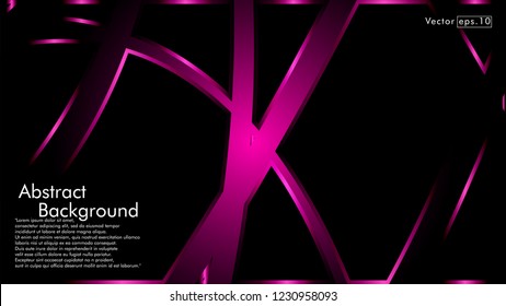 abstract metallic pink black frame layout modern tech design template background