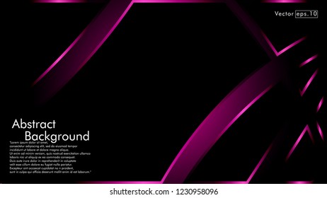 abstract metallic pink black frame layout modern tech design template background