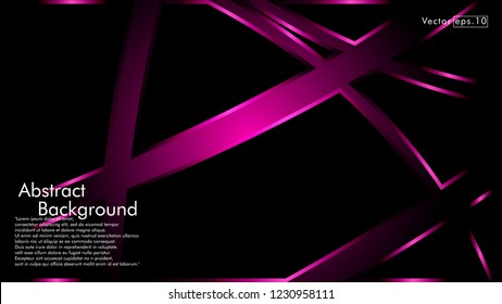 abstract metallic pink black frame layout modern tech design template background