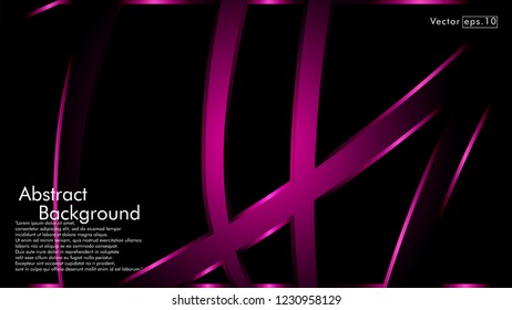 abstract metallic pink black frame layout modern tech design template background