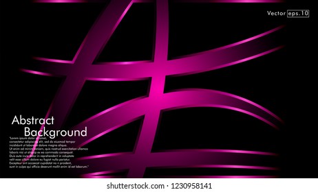 abstract metallic pink black frame layout modern tech design template background