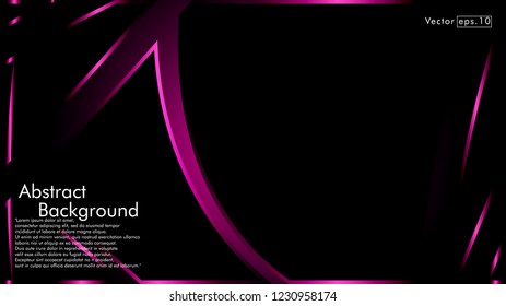abstract metallic pink black frame layout modern tech design template background