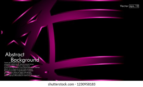 abstract metallic pink black frame layout modern tech design template background