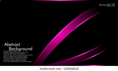 abstract metallic pink black frame layout modern tech design template background