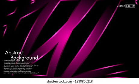 abstract metallic pink black frame layout modern tech design template background