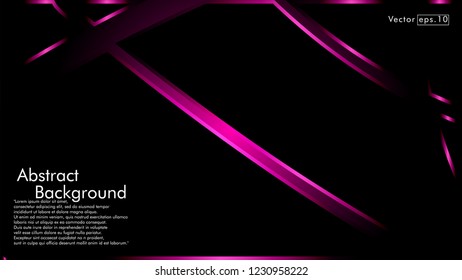 abstract metallic pink black frame layout modern tech design template background