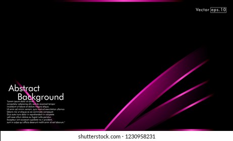 abstract metallic pink black frame layout modern tech design template background