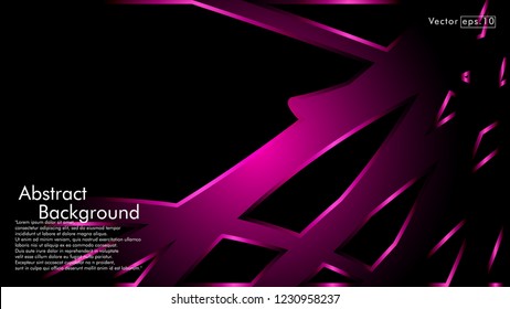 abstract metallic pink black frame layout modern tech design template background