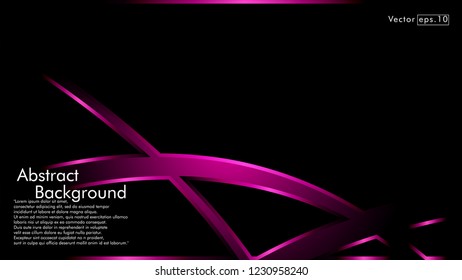 abstract metallic pink black frame layout modern tech design template background