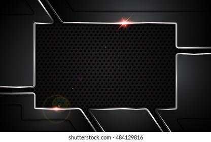 abstract metallic plate steel texture pattern tech sports concept frame background design