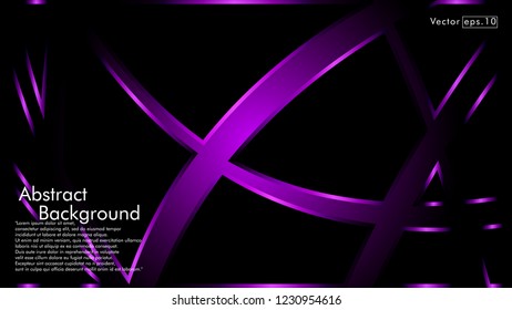 abstract metallic purple black frame layout modern tech design template background