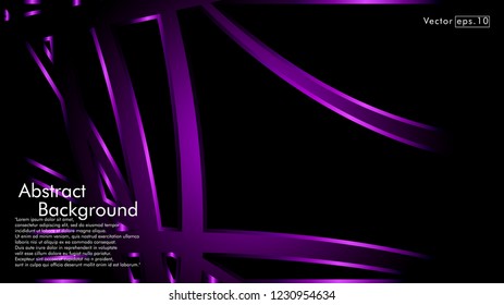 abstract metallic purple black frame layout modern tech design template background