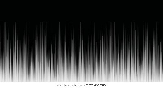 Chuva Metálica Abstrata Sobre Gradiente Preto Com Listras Verticais E Silhuetas Brilhantes, Textura Design Artwork eps10
