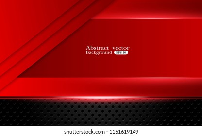 abstract metallic red black background with contrast  stripes. Abstract vector graphic brochure design
