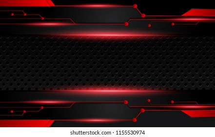 abstract metallic red black background with contrast  stripes. Abstract vector graphic brochure design