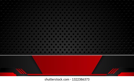 abstract metallic red black background with contrast stripes. Abstract vector graphic brochure design.frame tech innovation concept .