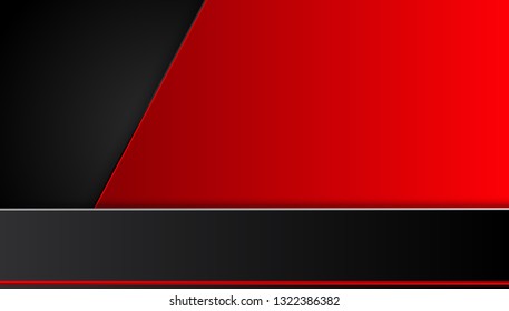 abstract metallic red black background with contrast stripes. Abstract vector graphic brochure design.frame tech innovation concept .